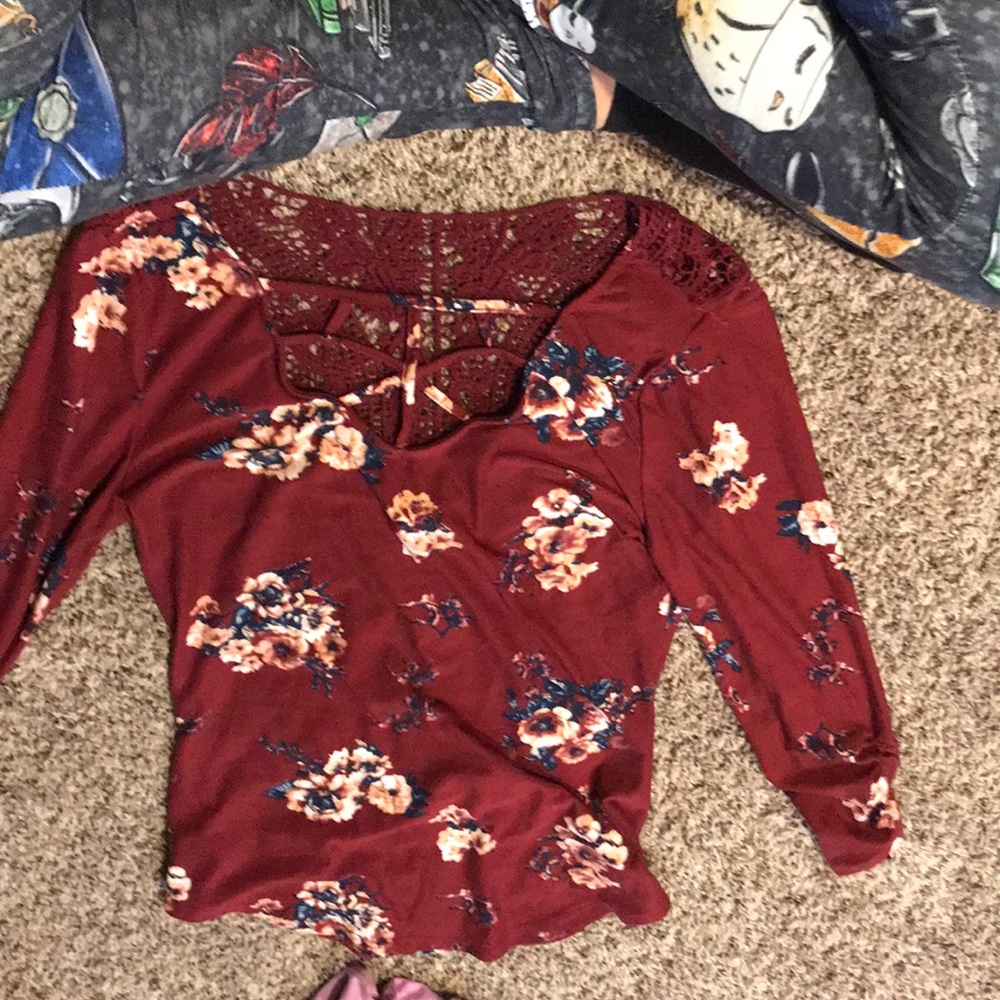 Floral quarter length shirt
